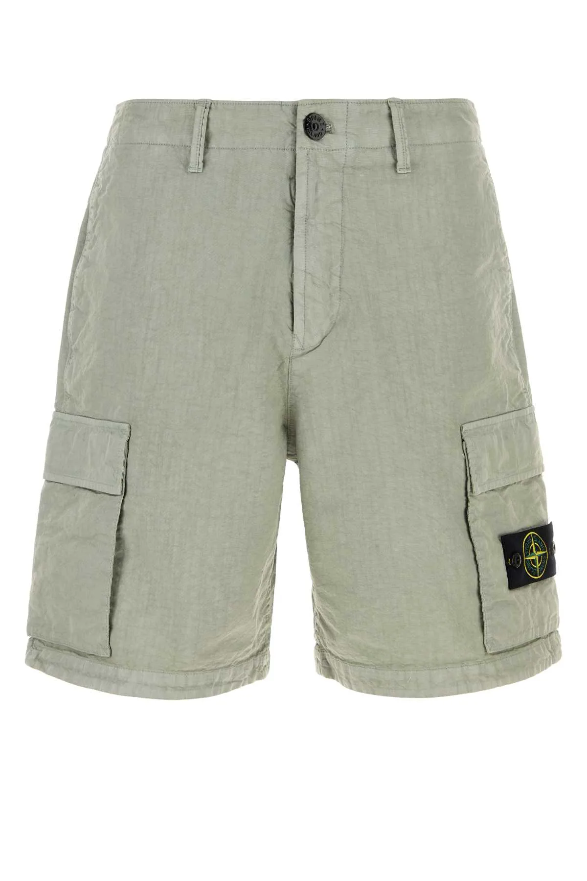 Sage Green Nylon Bermuda Shorts