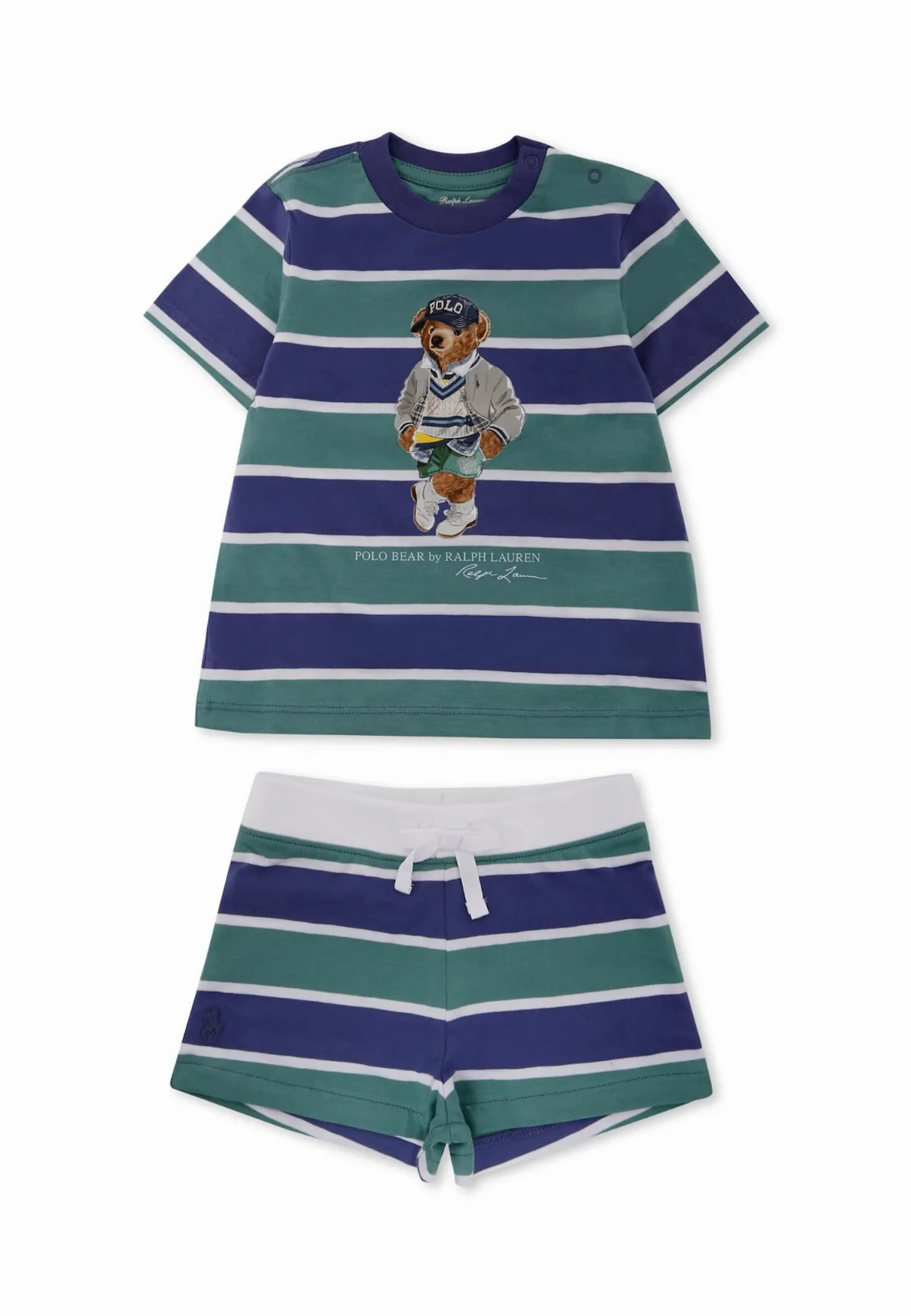 Blue Suit For Baby Boy With Polo Bear