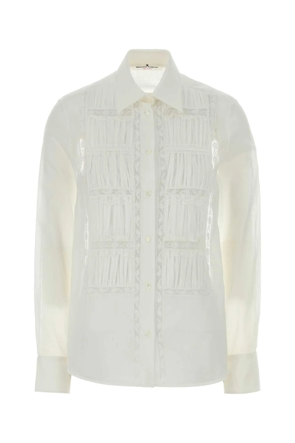 Camicia Cotone Pizzo