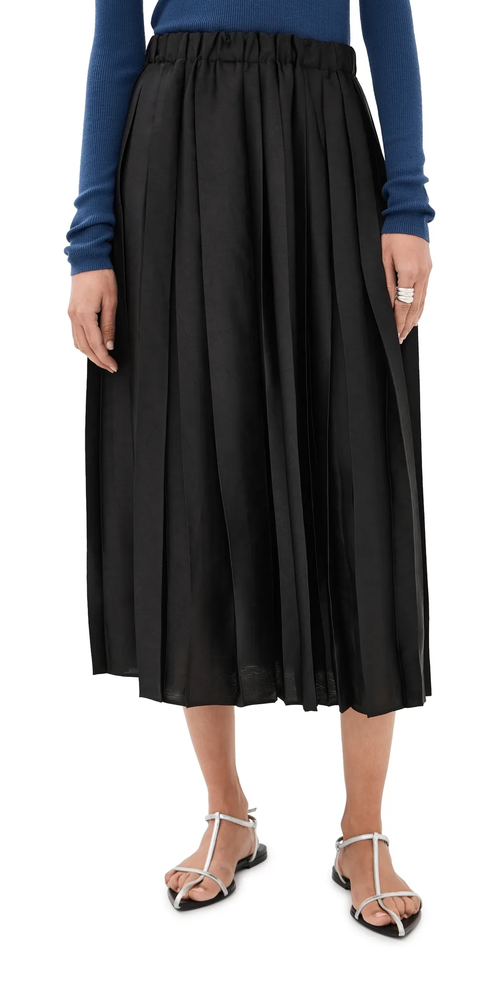 Feather Weight Pleated Pull On Skirt