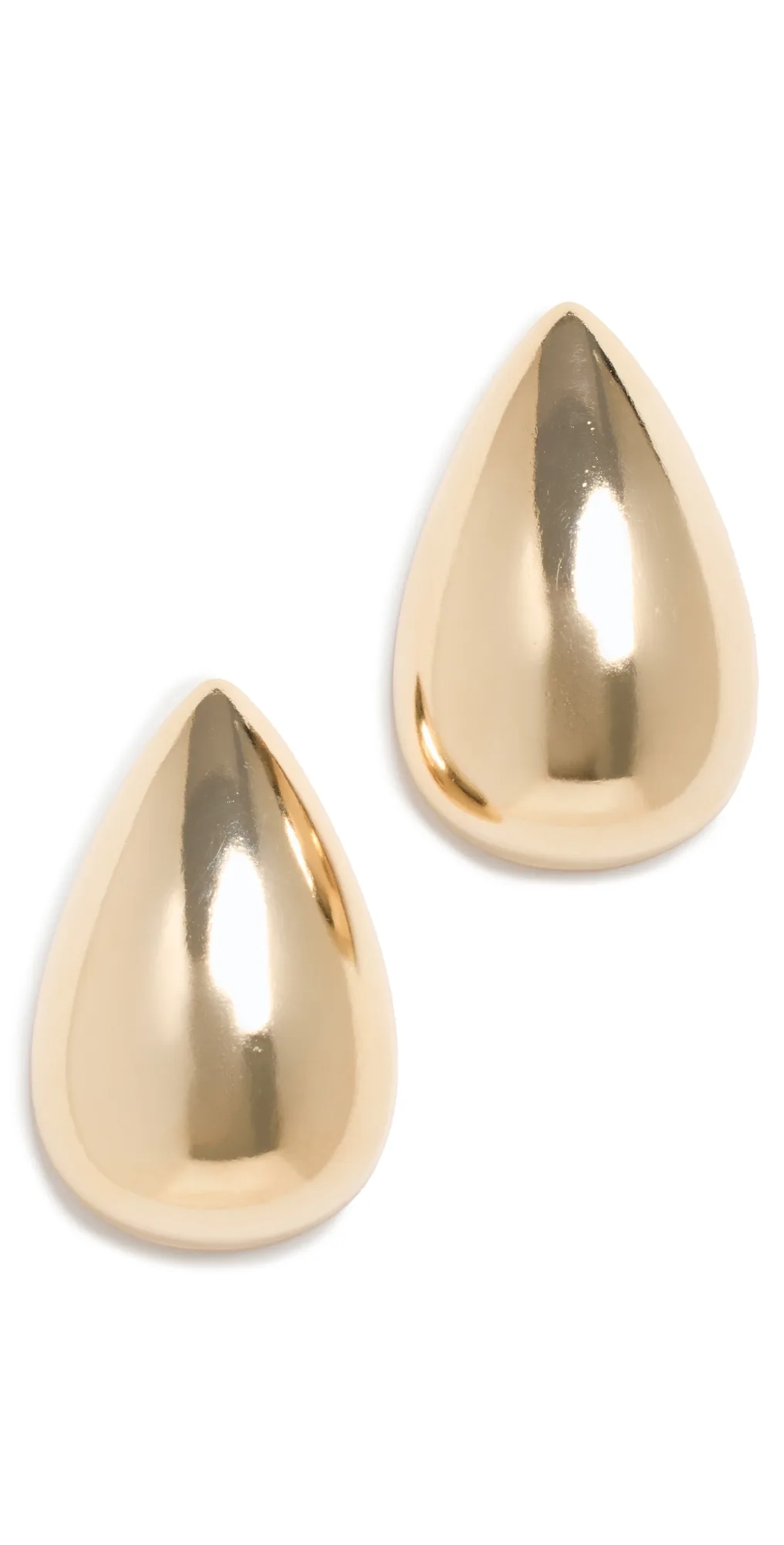 Solid Chunky Teardrop Hoop Earrings
