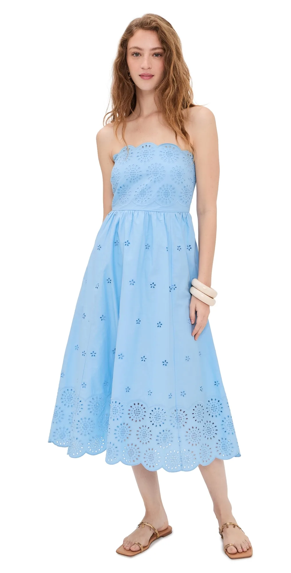 Eyelet Midi Dress