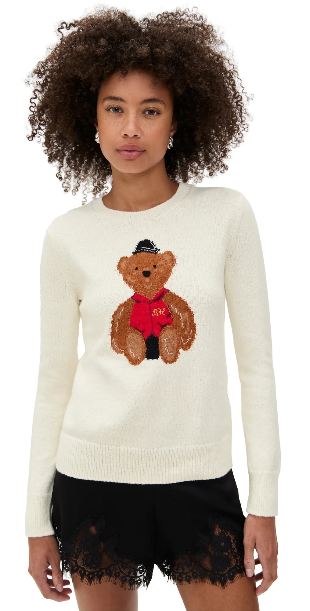 Women's Bo Bear Cotton Crewneck Sweater