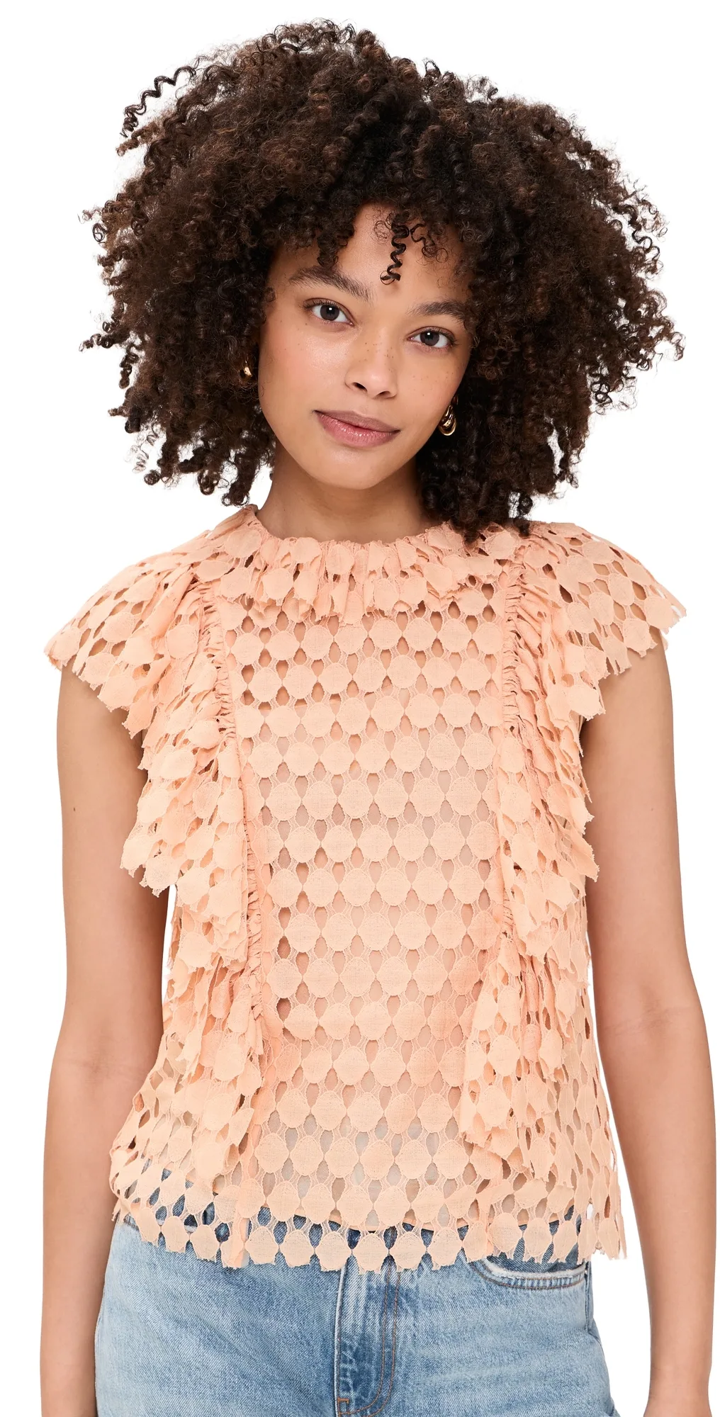 Daevy Silk-Lined Lace Top