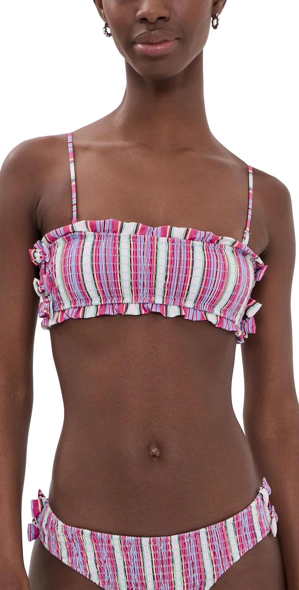 Shirred Bow Bikini Top
