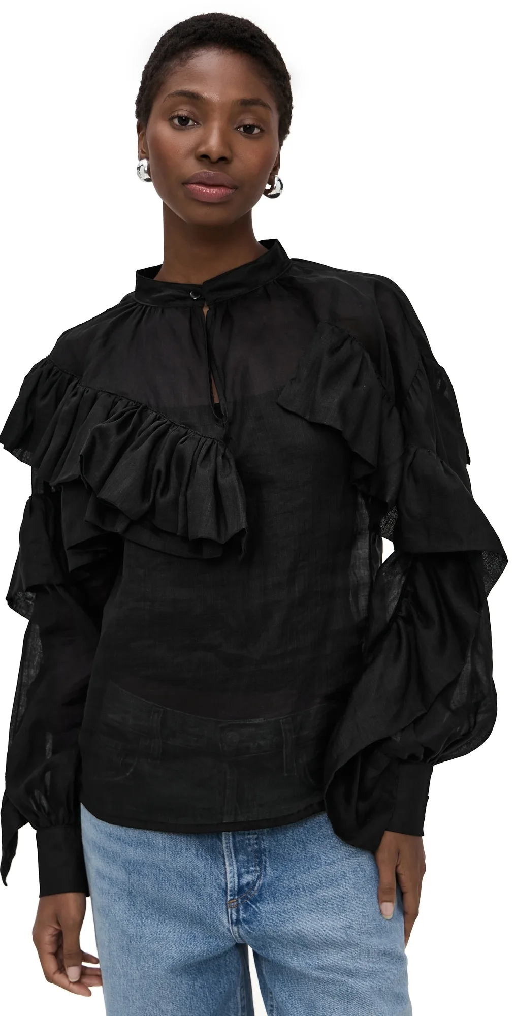 The Chaos Petal Linen Top