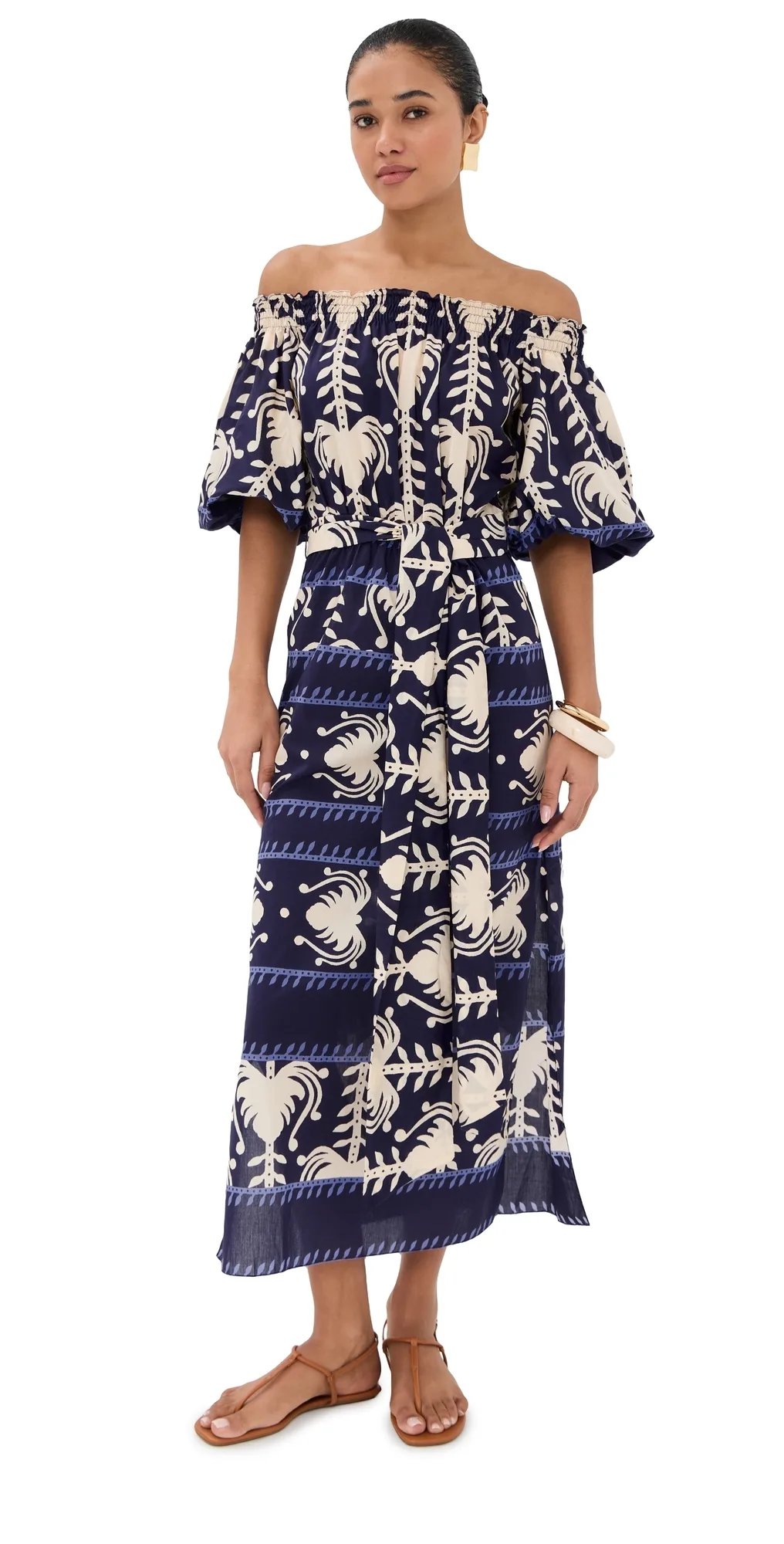 Light Poplin Harbor Hues Ankle Dress