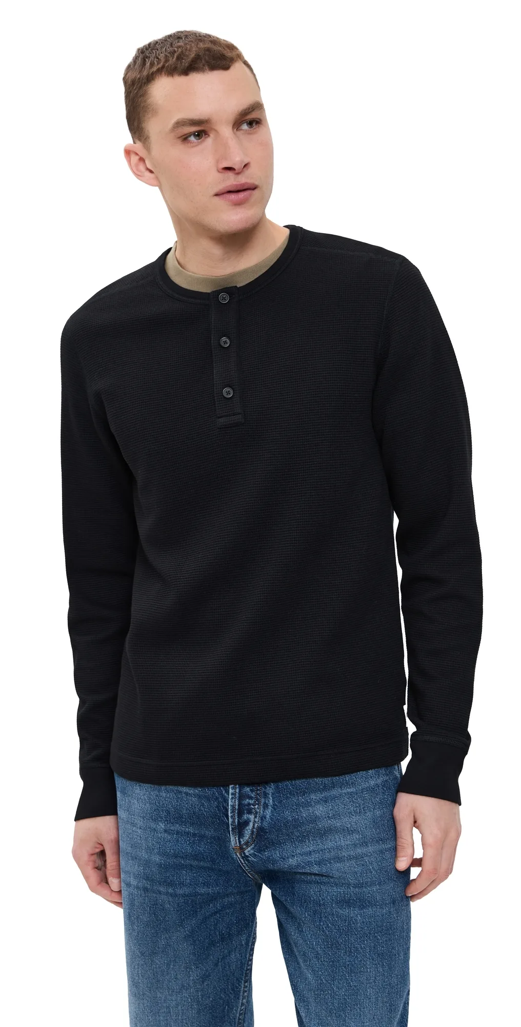 Lightweight Waffle Standard Henley by Reigning Champ