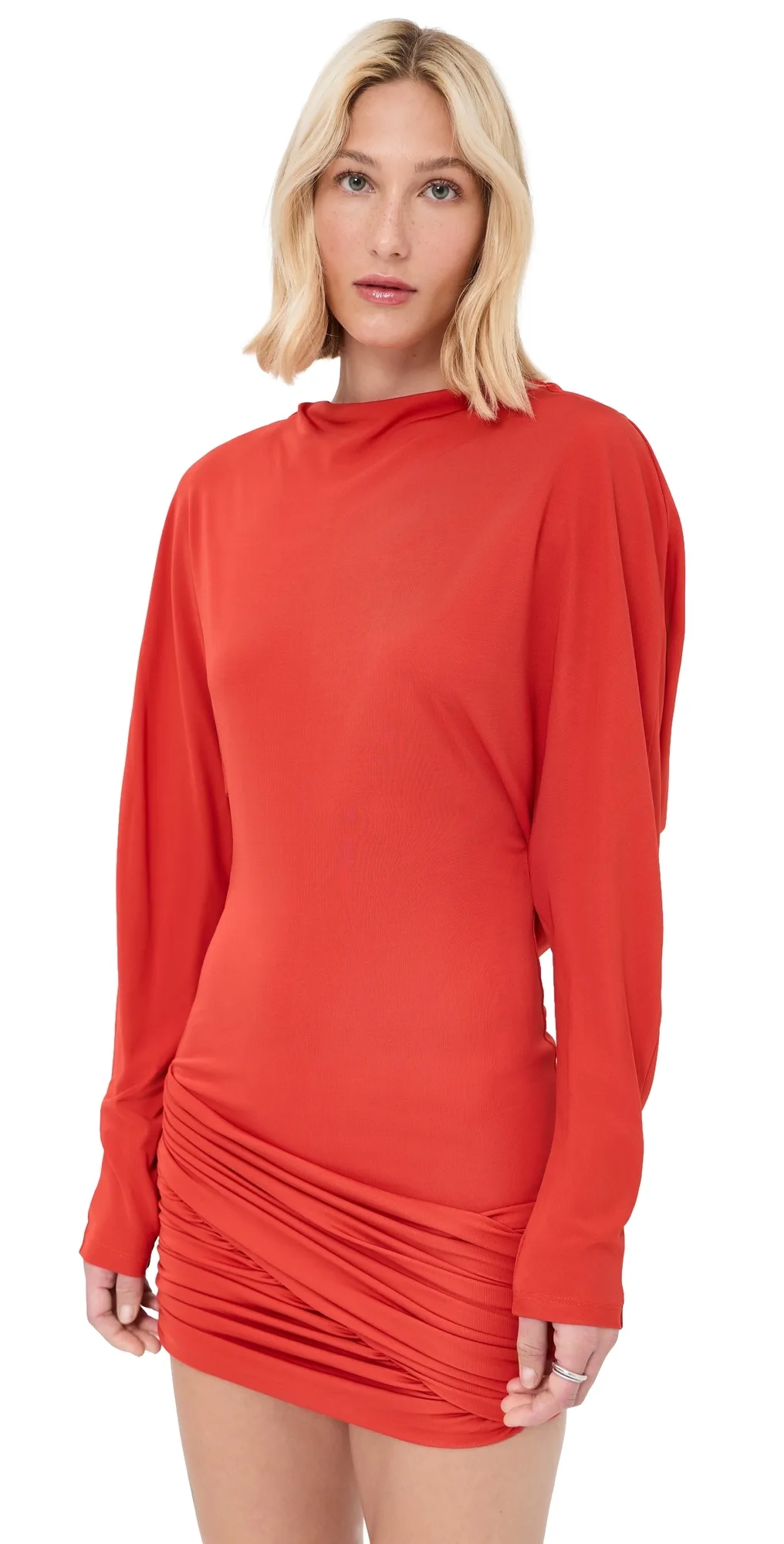 Luna Draped Jersey Mini Dress