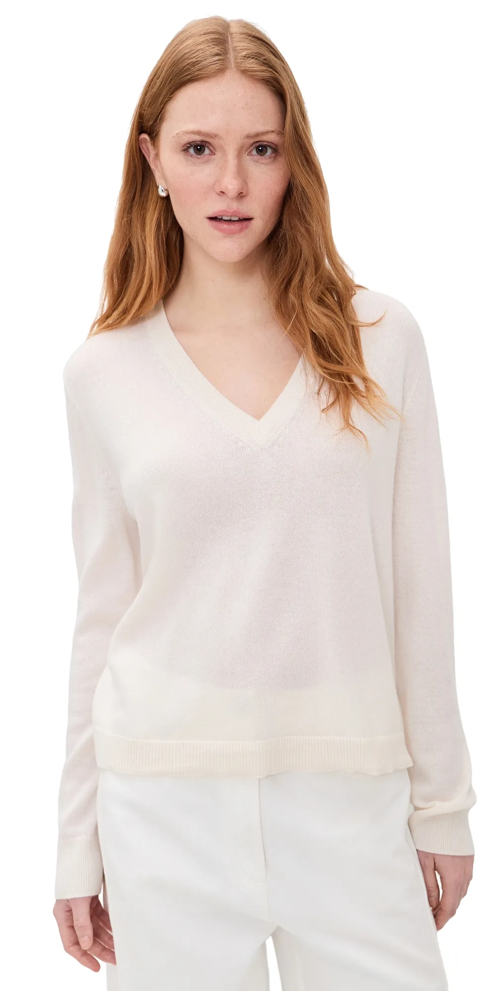 Flynn Cashmere V Neck Top