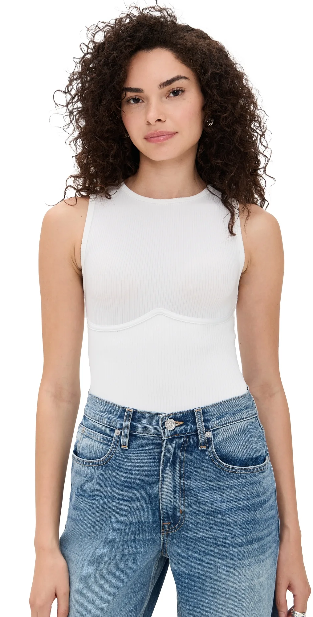 Hourglass Rib Thong Bodysuit by Fleur du Mal