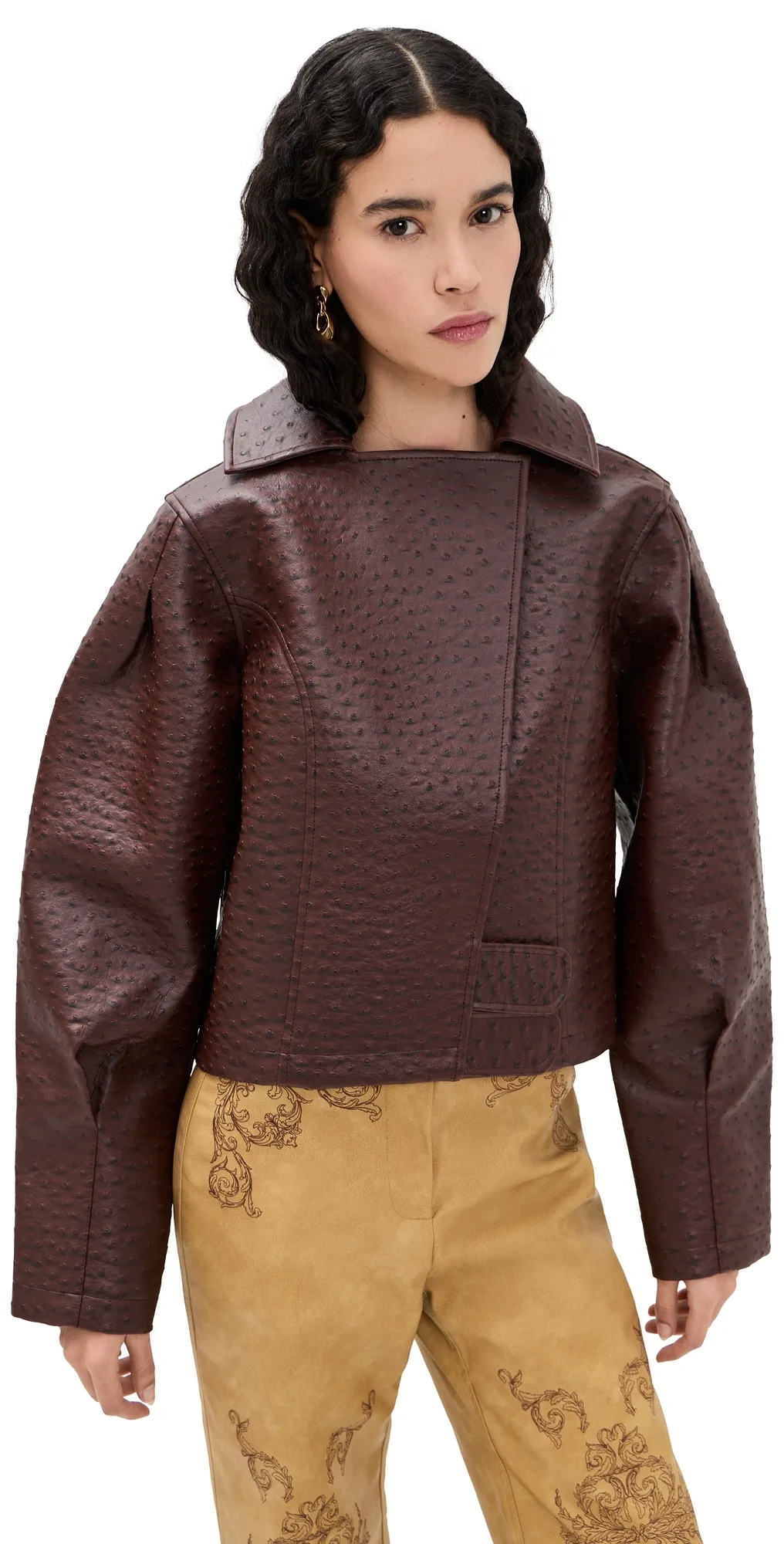 Oliver Faux Ostrich Leather Jacket by Yellow the Label