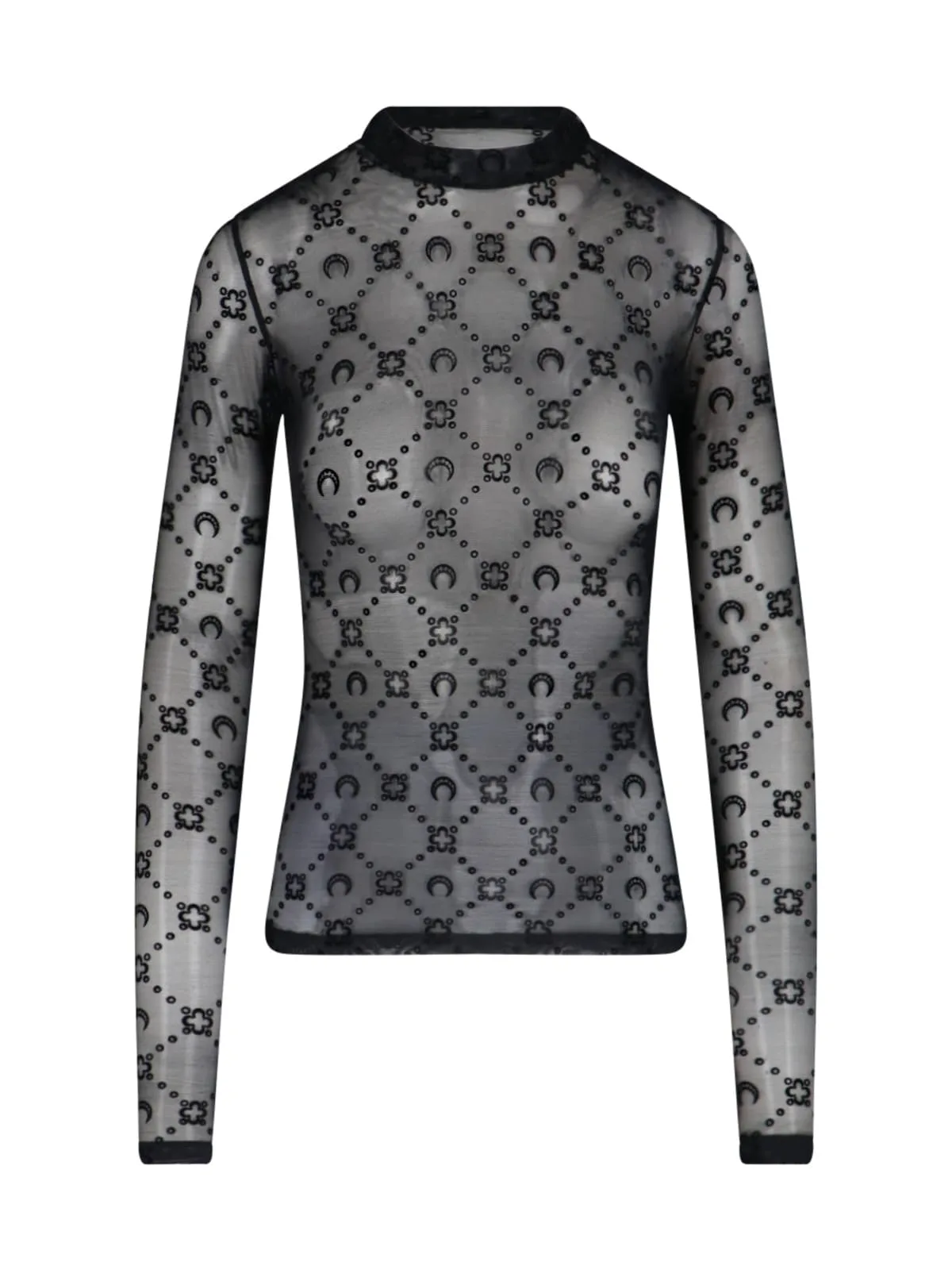 Top moonogram Mesh Flock