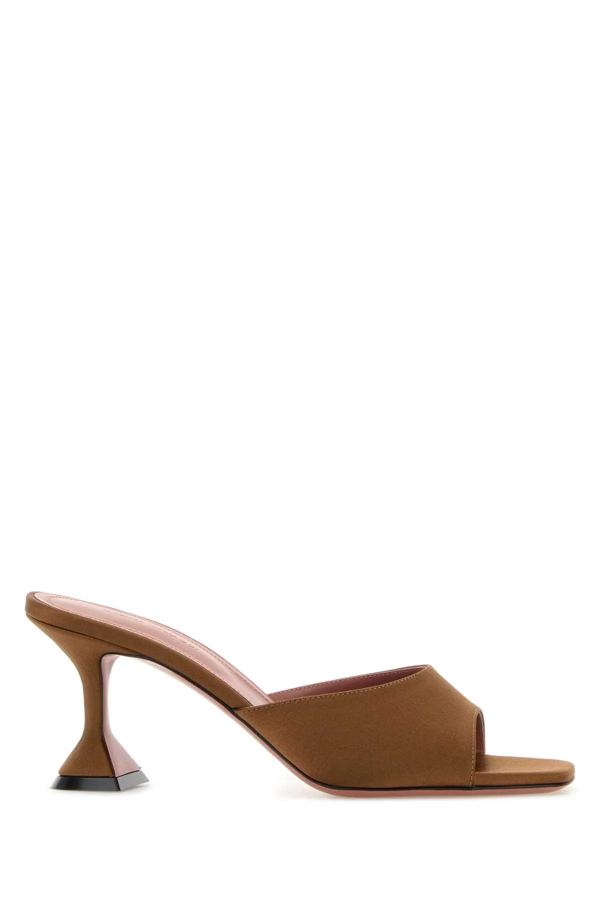 Brown Satin Lupita Mules