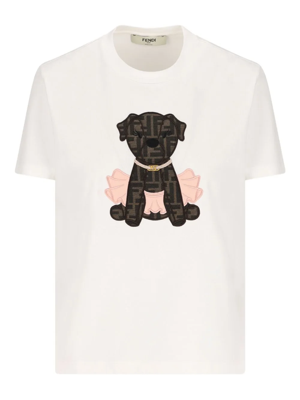 Printed Cotton T-shirt by Fendi