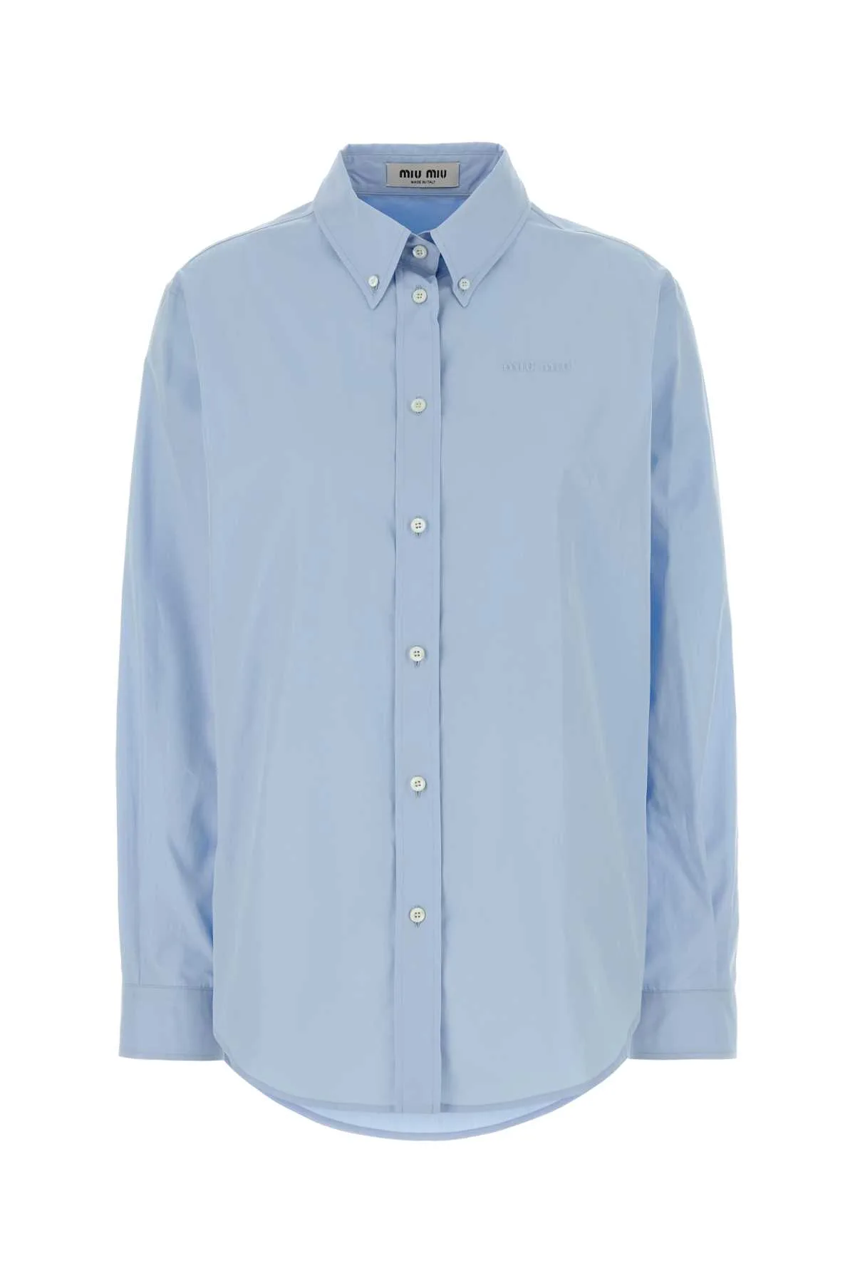 Light-blue Poplin Shirt by Miu Miu