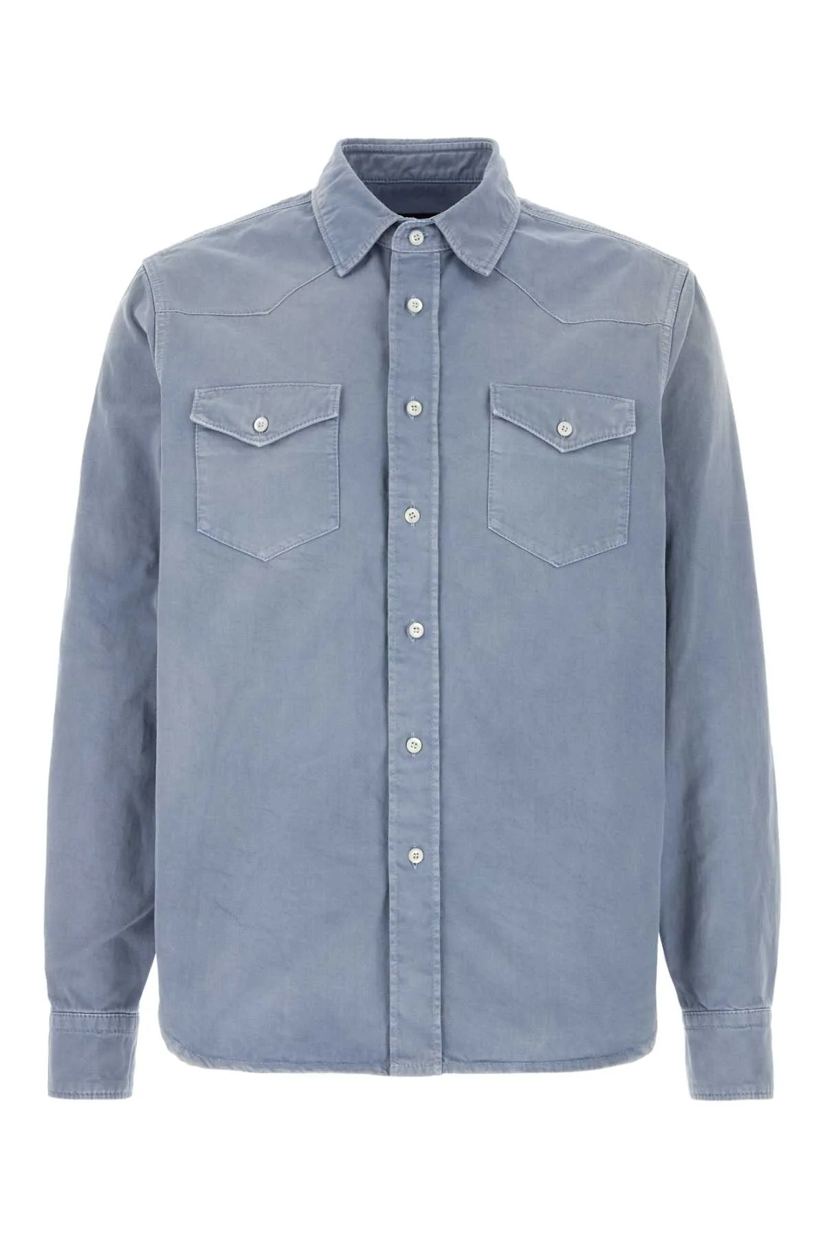 Powder Blue Gabardine Shirt