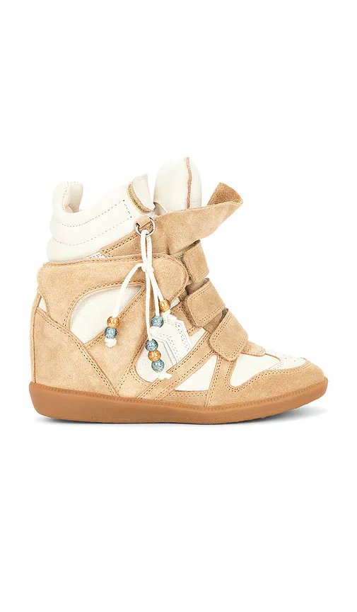 Bekett Sneaker in Beige. by Isabel Marant