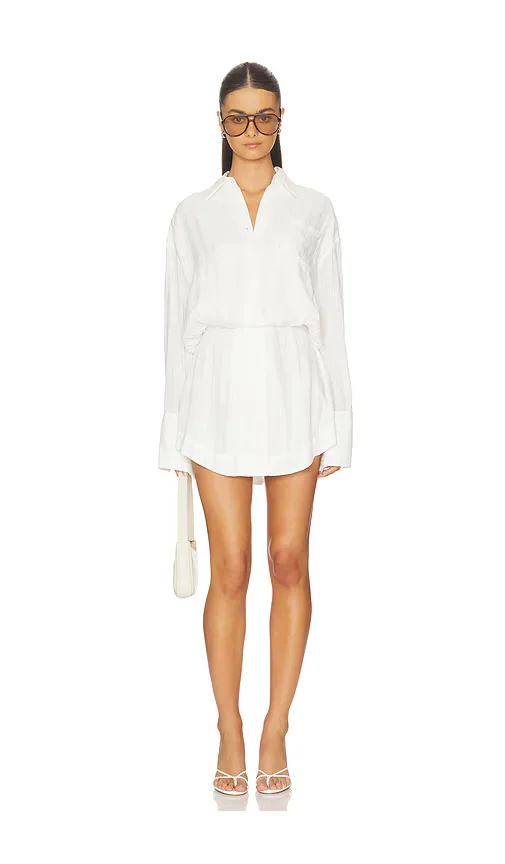 Cairo Button Down Dress in White. by ALL THE WAYS