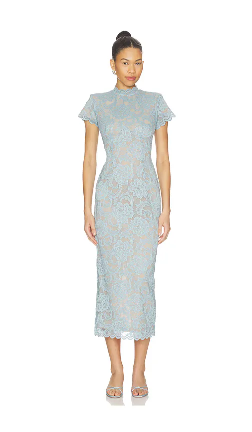 Alessia Midi Dress in Slate. by Nookie