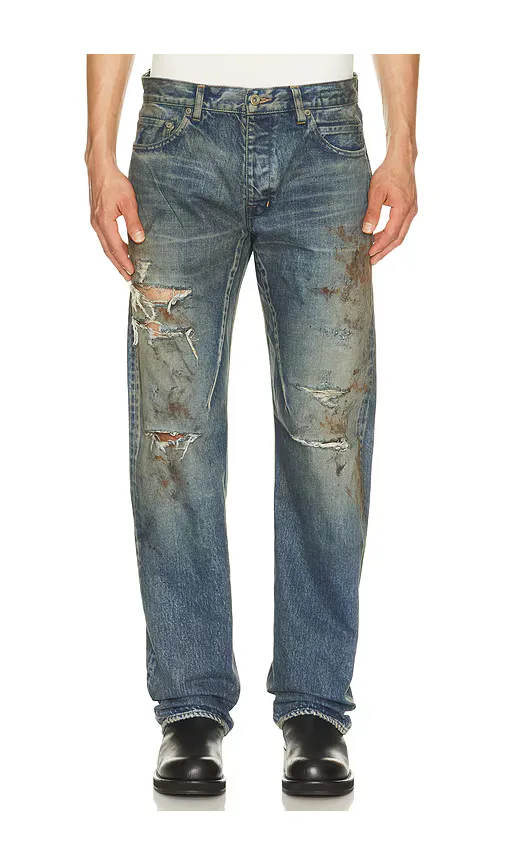 Kurdt Jeans in Blue. by DRKSHDW by Rick Owens