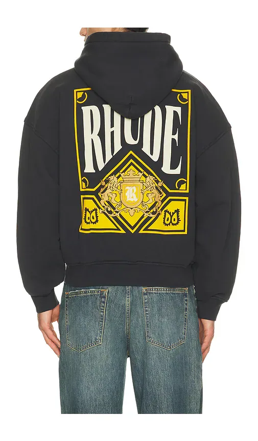 Playing Card Hoodie in Black. by Rhude