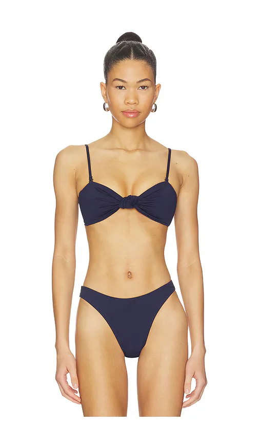 Matte Twist Bandeau Bikini Top