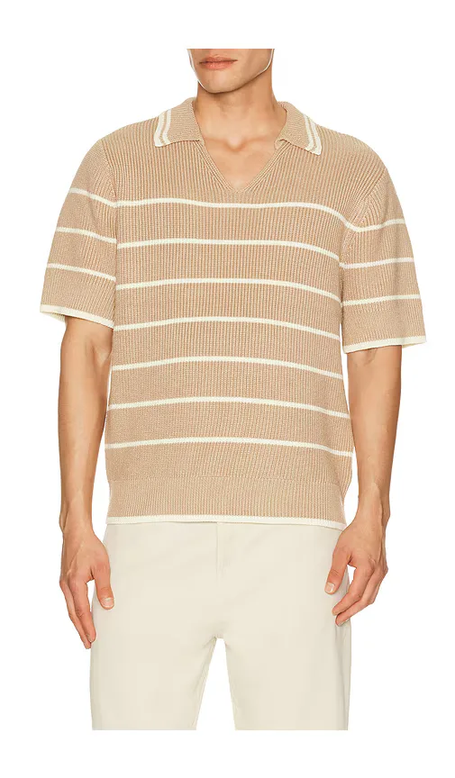 Bradley French Stripe Short Sleeve Polo