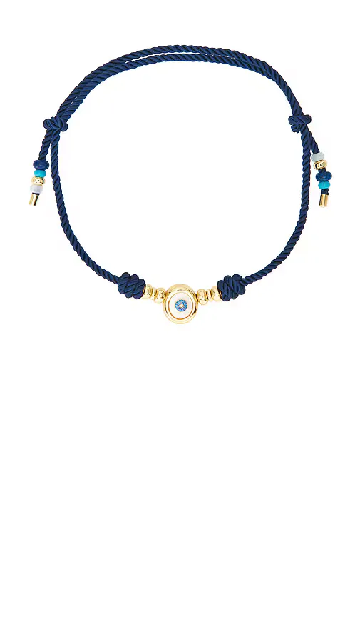 Evil Eye Paracord Necklace in Navy