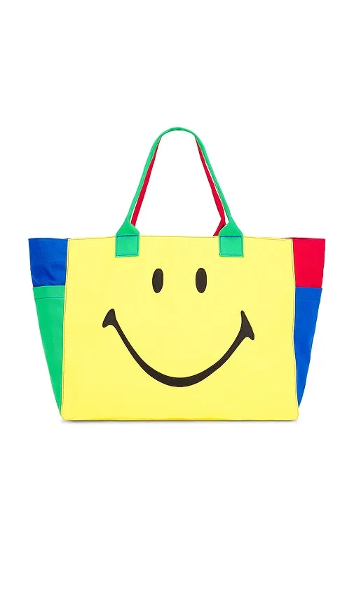 Smiley Colorblock Tote Bag