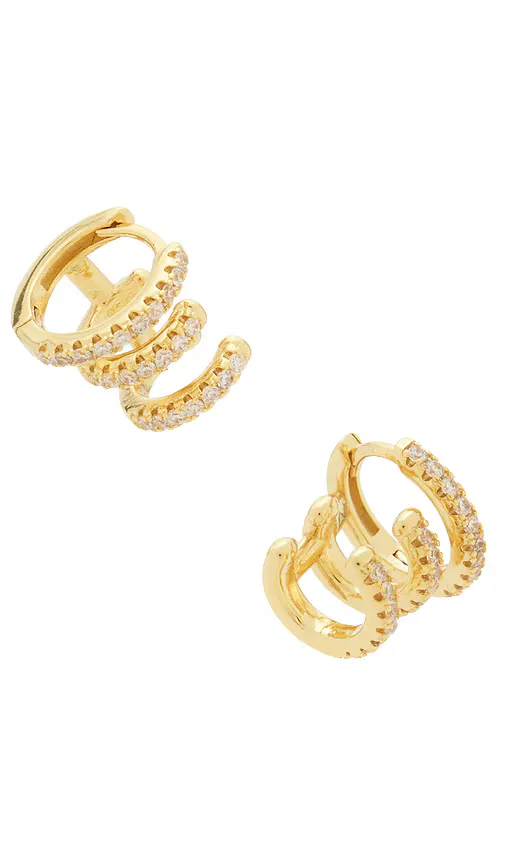 Katerina Triple Pave Earring