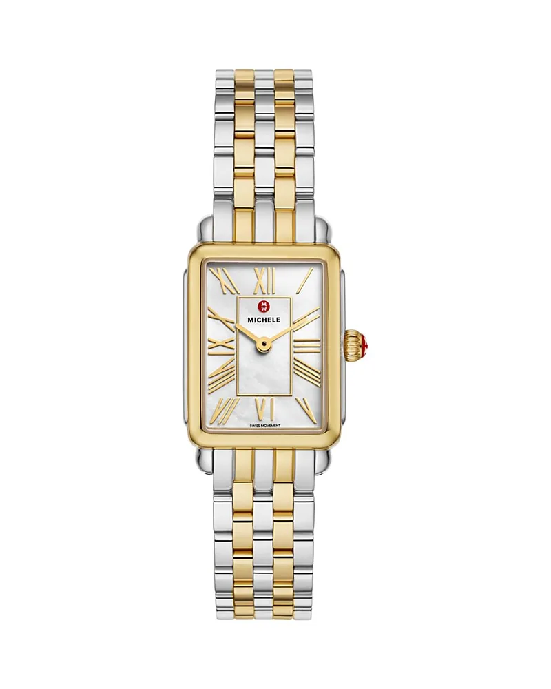 Deco Park Two Tone 18K Gold Plated Watch, 23mm x 29mm