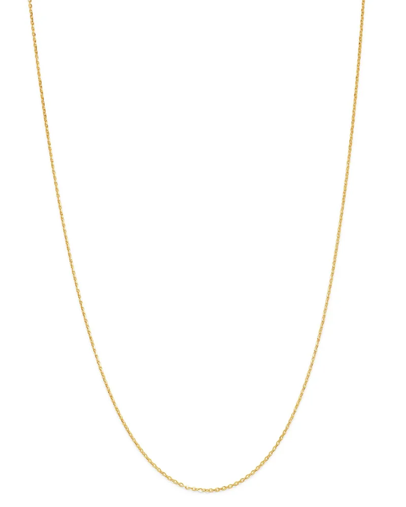 Mirror Cable Link Chain Necklace in 14K Yellow Gold, 16"