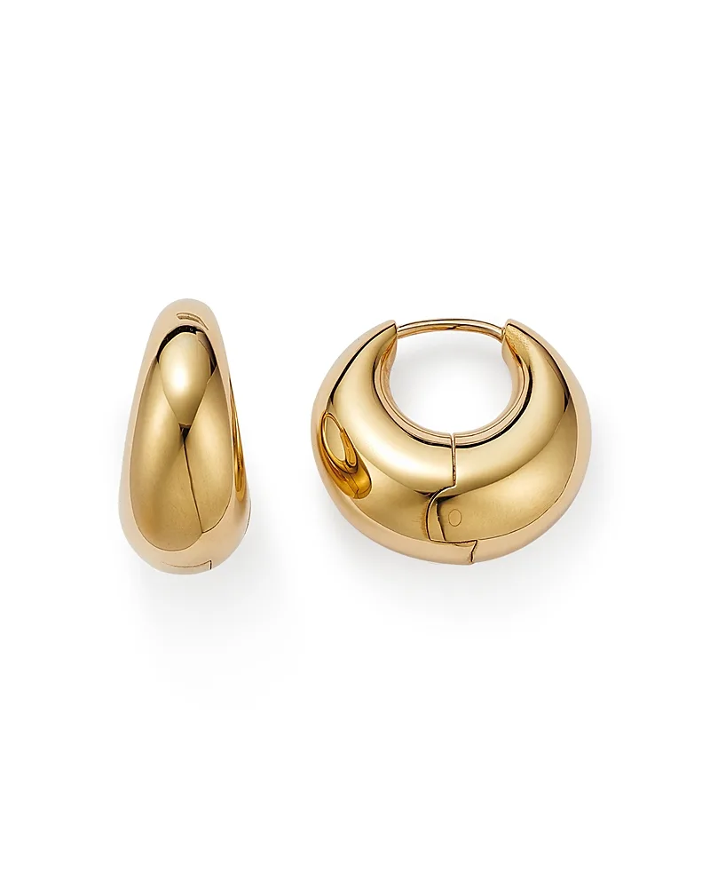 Alberto Amati 14K Yellow Gold Tapered Tube Hoop Earrings