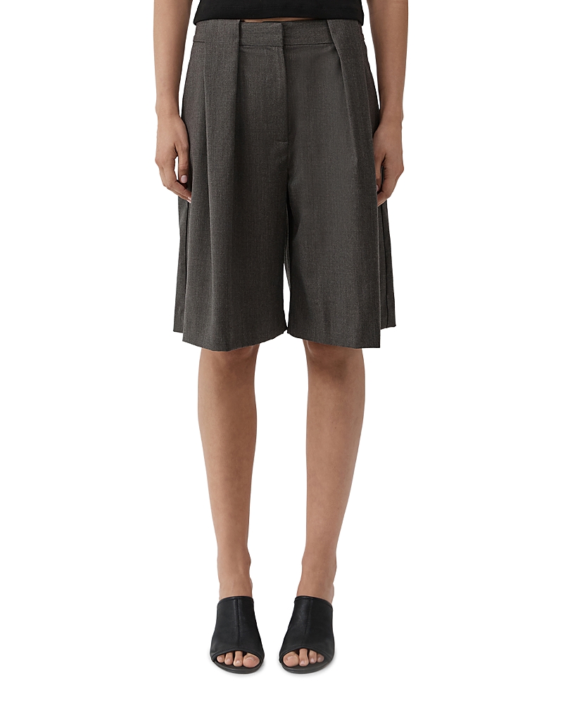 Wool Pleat Loop Shorts