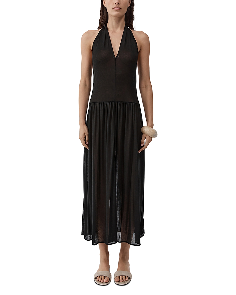 Fluid Jersey Halter Dress