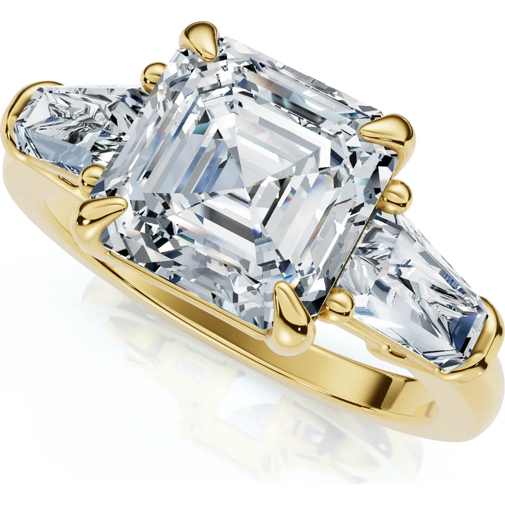 Certified 2 1/2Ct Paulina Asscher Dut Diamond Engagement Ring 14k Gold Lab Grown by Bliss Diamond