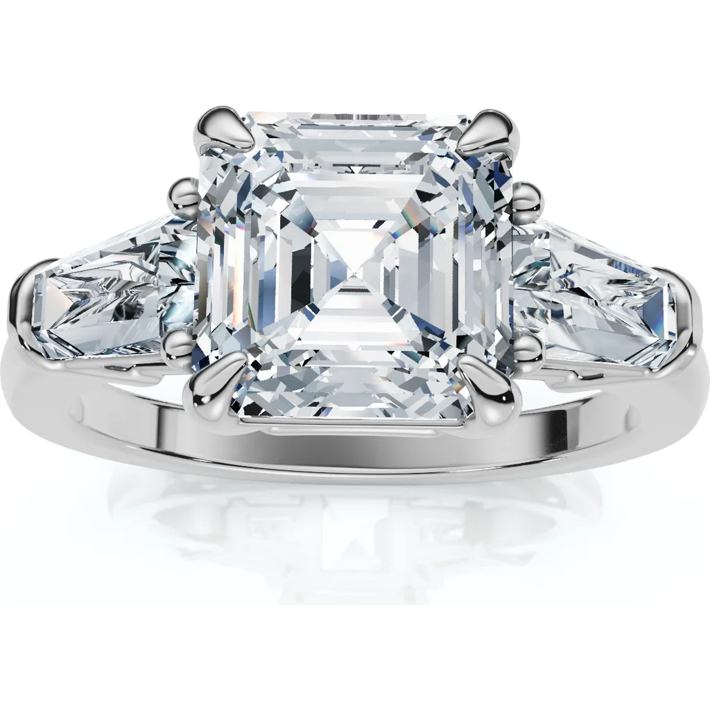 Certified 2 1/2Ct Paulina Asscher Dut Diamond Engagement Ring 14k Gold Lab Grown