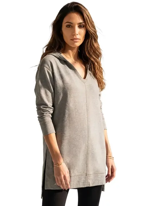 French Terry Tunic Hoodie