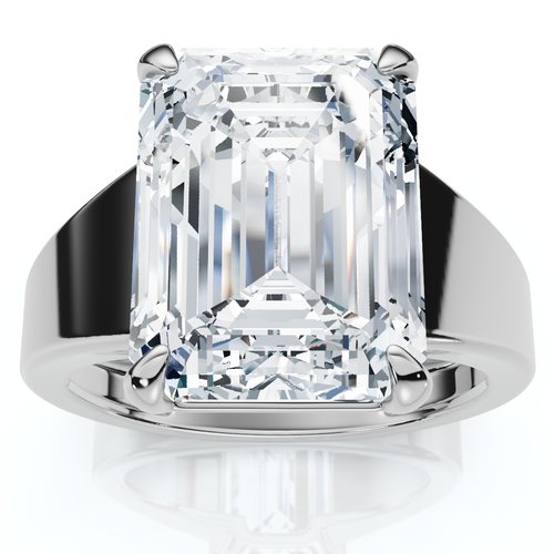 Certified 6Ct Emerald Cut Stephanie Diamond Engagement Ring 14k Gold Lab Grown