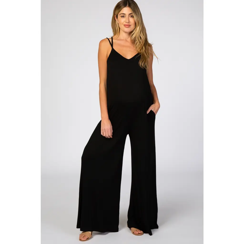 Cross Back Wide Leg Jumpsuit by PinkBlush