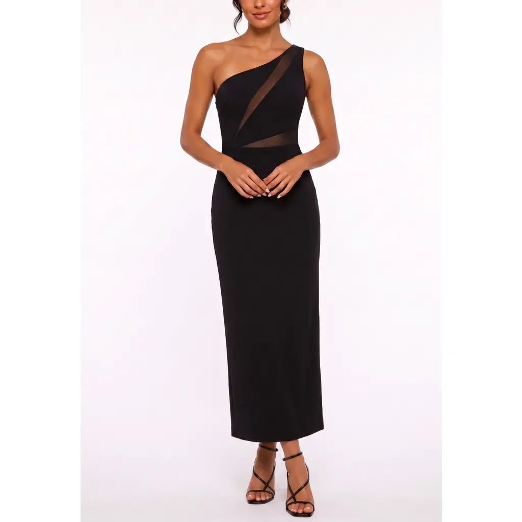 Veanne One Shoulder Maxi Dress