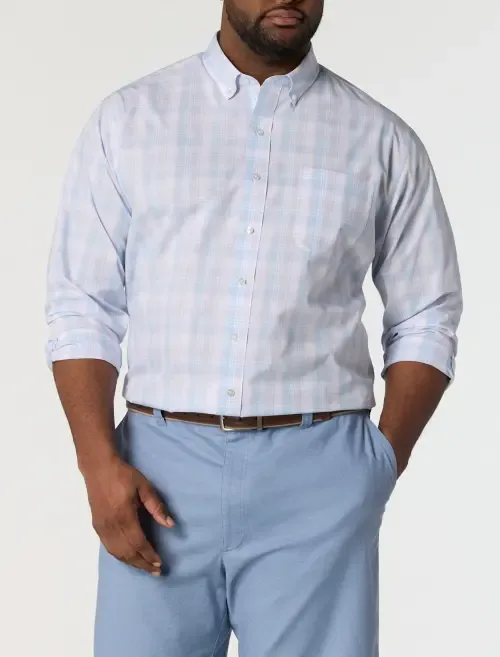 Heather Plaid Tech Sport Shirt