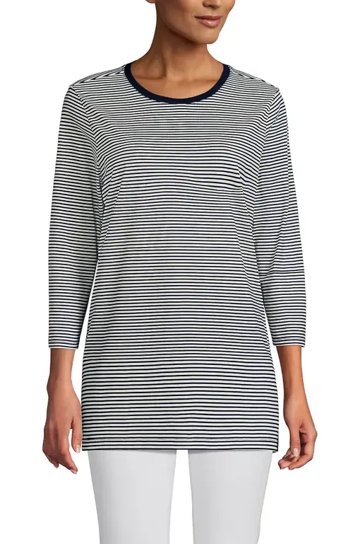 3/4 Sleeve Cotton Supima Tunic