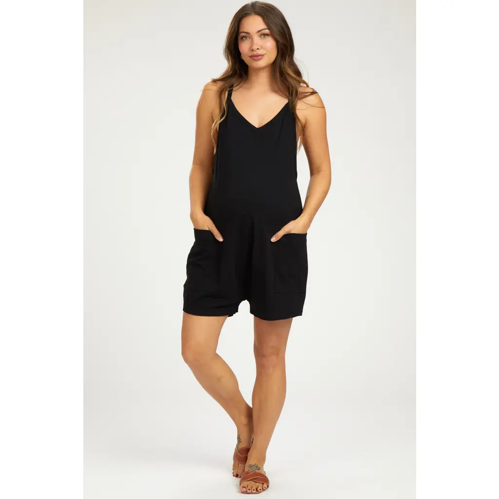 Basic V-Neck Romper by PinkBlush