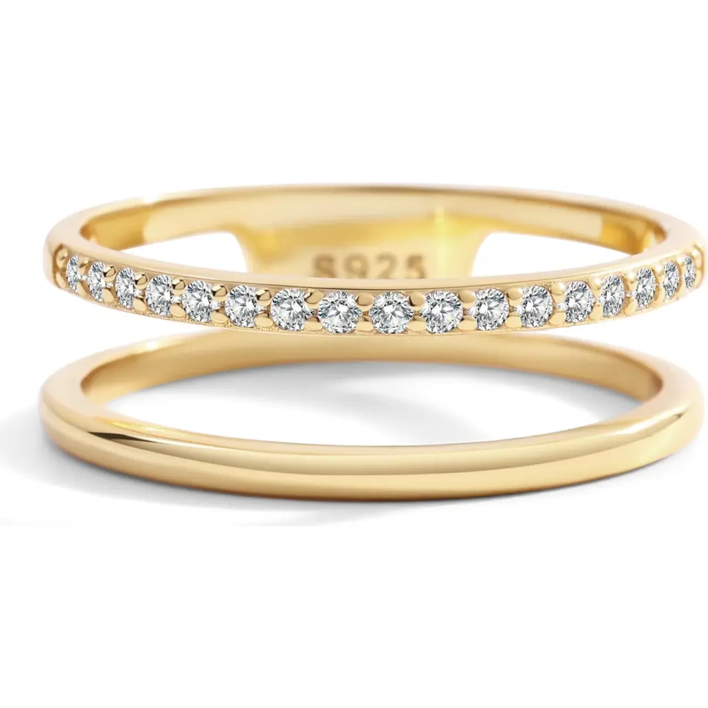 Double Band Pave Ring