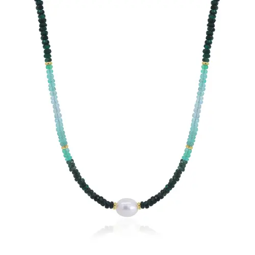 Ombre Bead Pearl Necklace