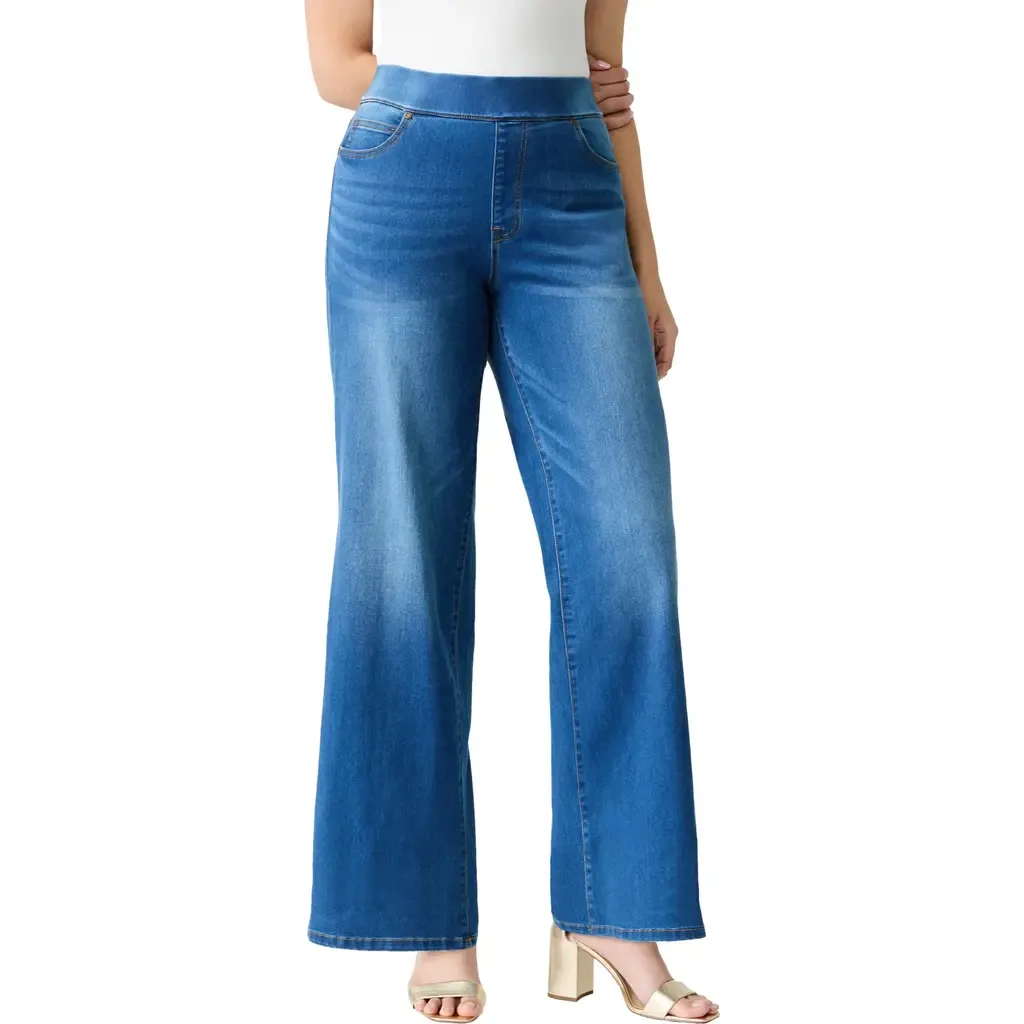 360° Stretch Wide Leg Jean by Roaman's