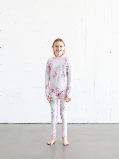 Girls' Swim Leggings - UPF 50+ in Near White Rose Tone at Nordstrom, Size by TUTUBLUE