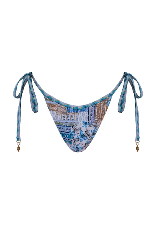 Ellie Bikini Bottom in Baby Blue Mosaic at Nordstrom, Size